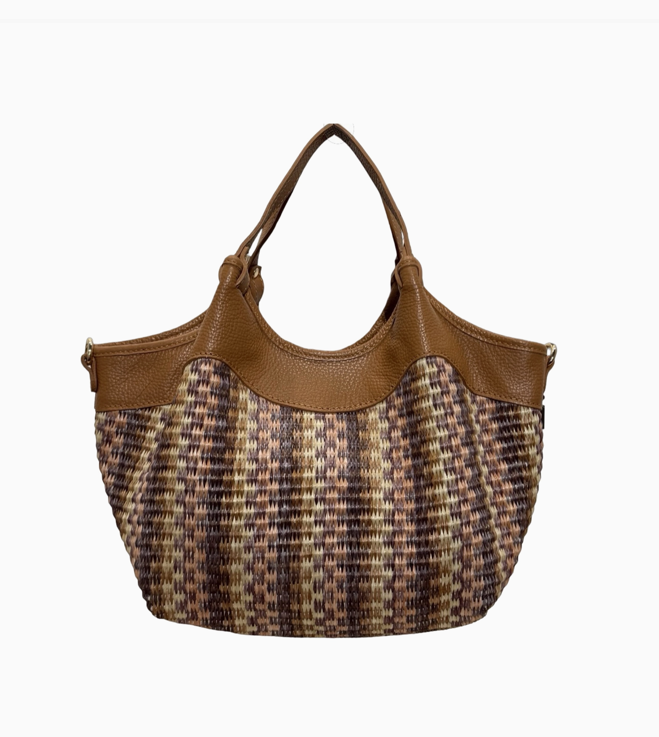 Sac Raphia Cuir Olga Médium Multicolore LOUISA LEE