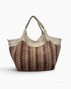 Sac Raphia Cuir Olga Médium Multicolore LOUISA LEE - Sacs - LOUISA LEE