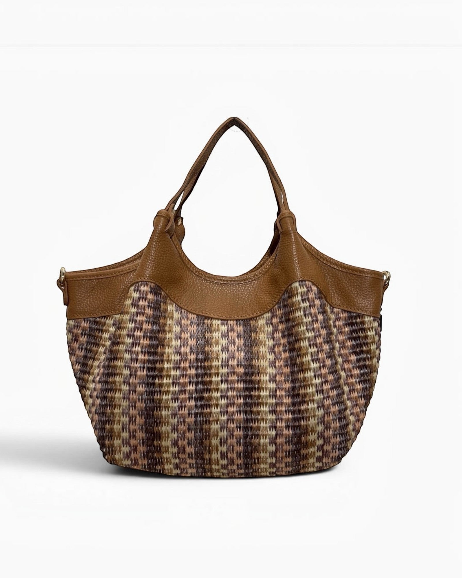 Sac Raphia Cuir Olga Médium Multicolore LOUISA LEE

Le sac Olga de LOUISA LEE allie tressage artisanal en raphia et cuir de vachette grainé pour une silhouette Old Money intemporelle. Sa forme évasée, ses anses ergonomiques et son volume généreux en font le compagnon idéal du quotidien
