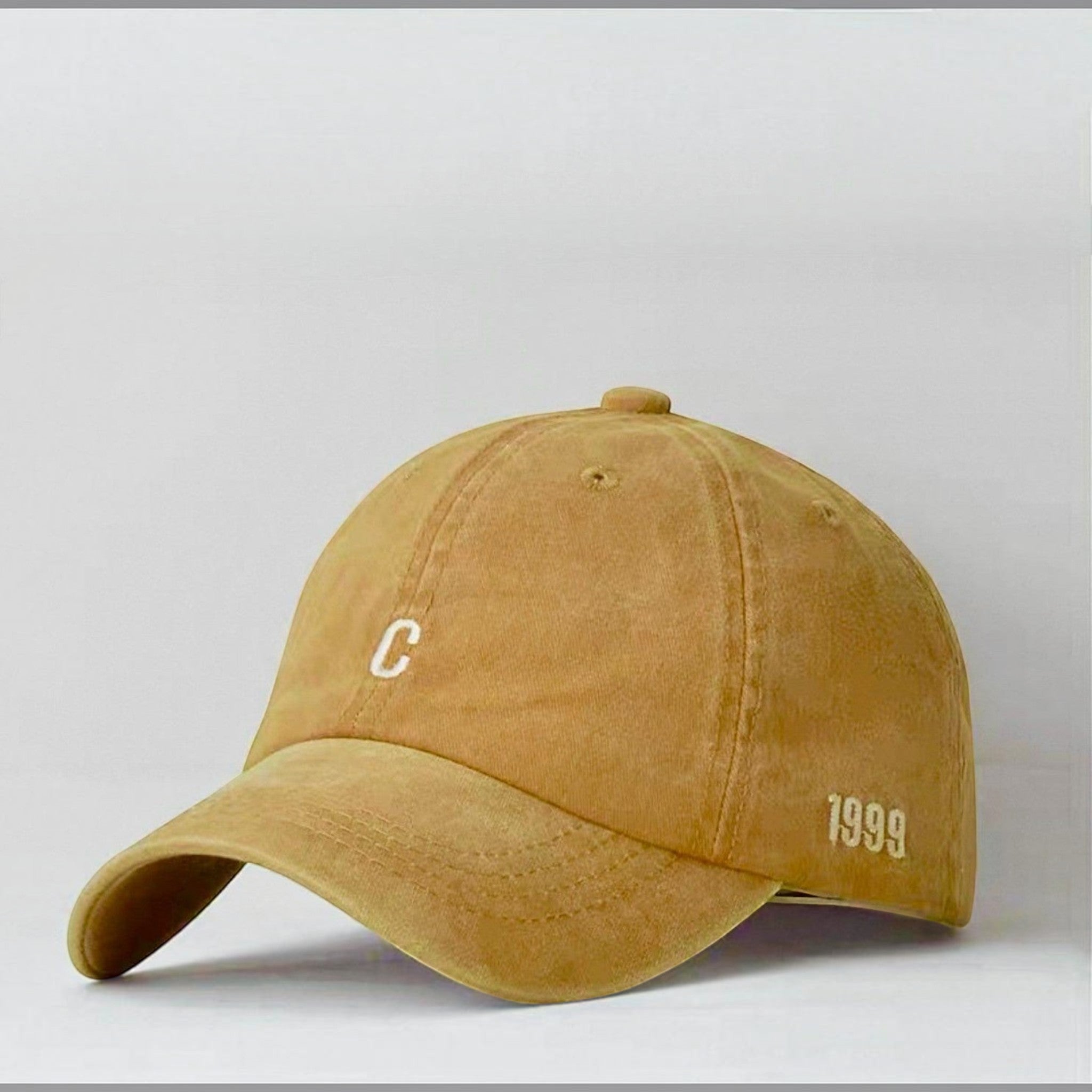 Casquette effet jeans délavé écriture "c"