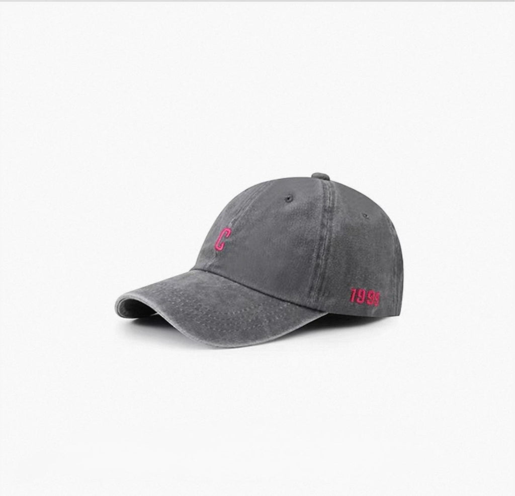 Casquette effet jeans délavé écriture "c"