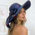 Chapeau avec ruban motif cerise - Chapeau - LINETA