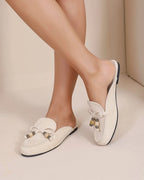 Mules Mocassins à Nœud Papillon et Perles JOIA PARIS - Chaussures - JOIA PARIS