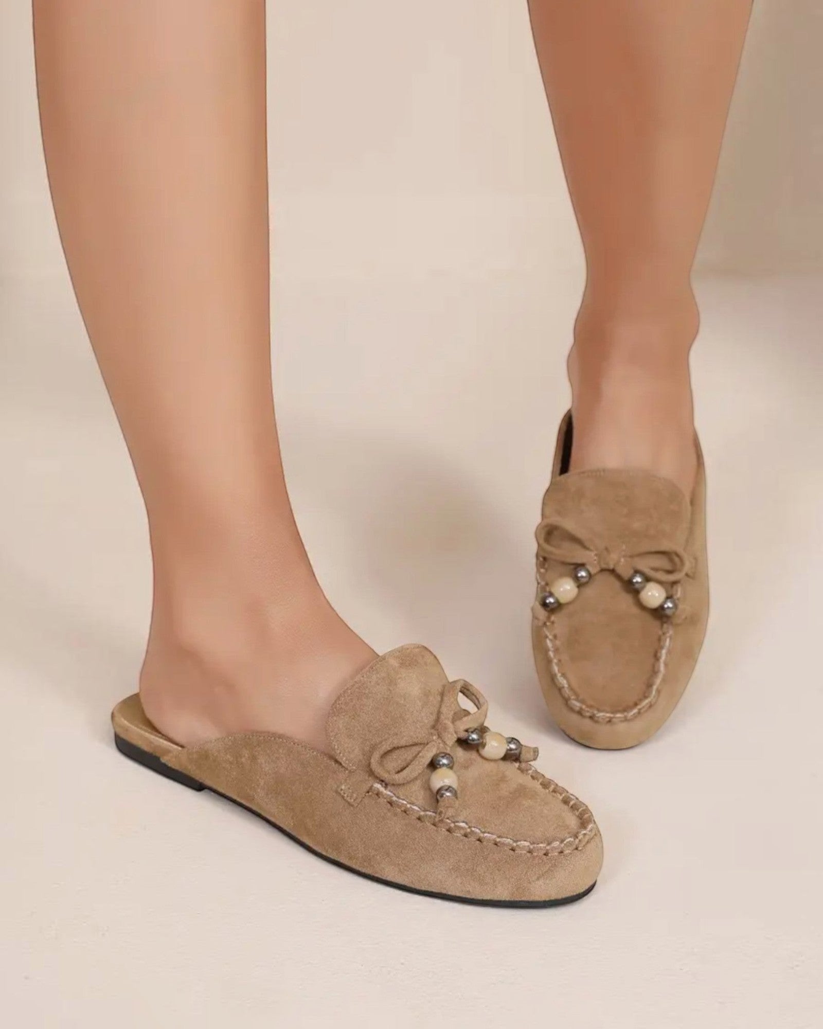 Mules Mocassins à Nœud Papillon et Perles JOIA PARIS