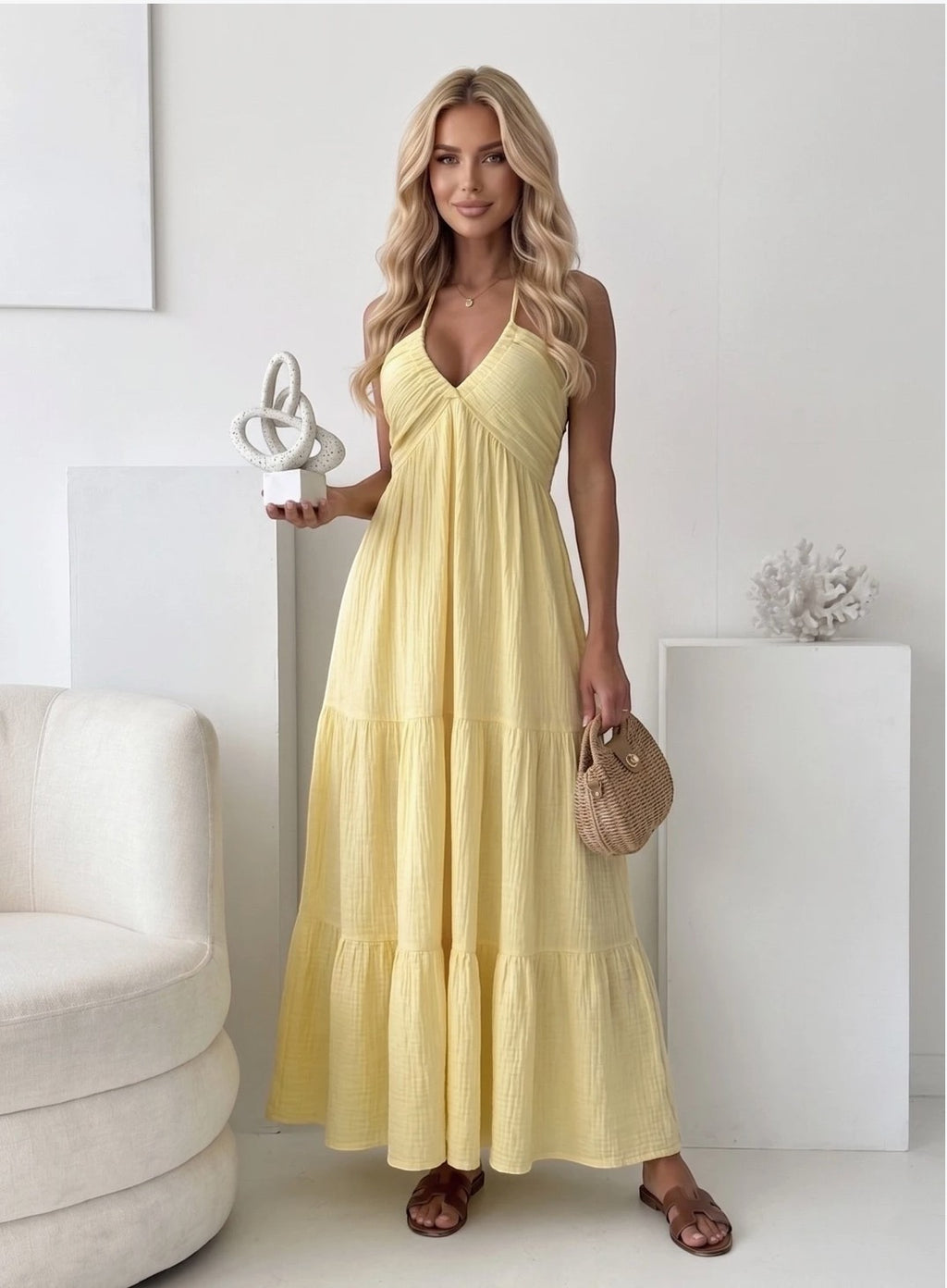 Robe longue en gaze de coton ESTEE BROWN - Robes - ESTEE BROWN