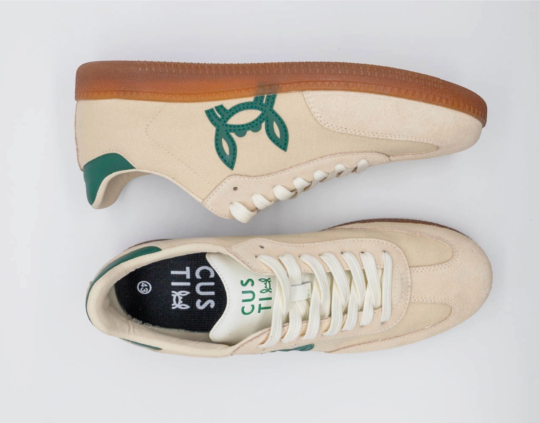 Baskets décontractées en daim beige