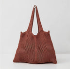 Sac de plage en crochet à motifs ajourés - Coton