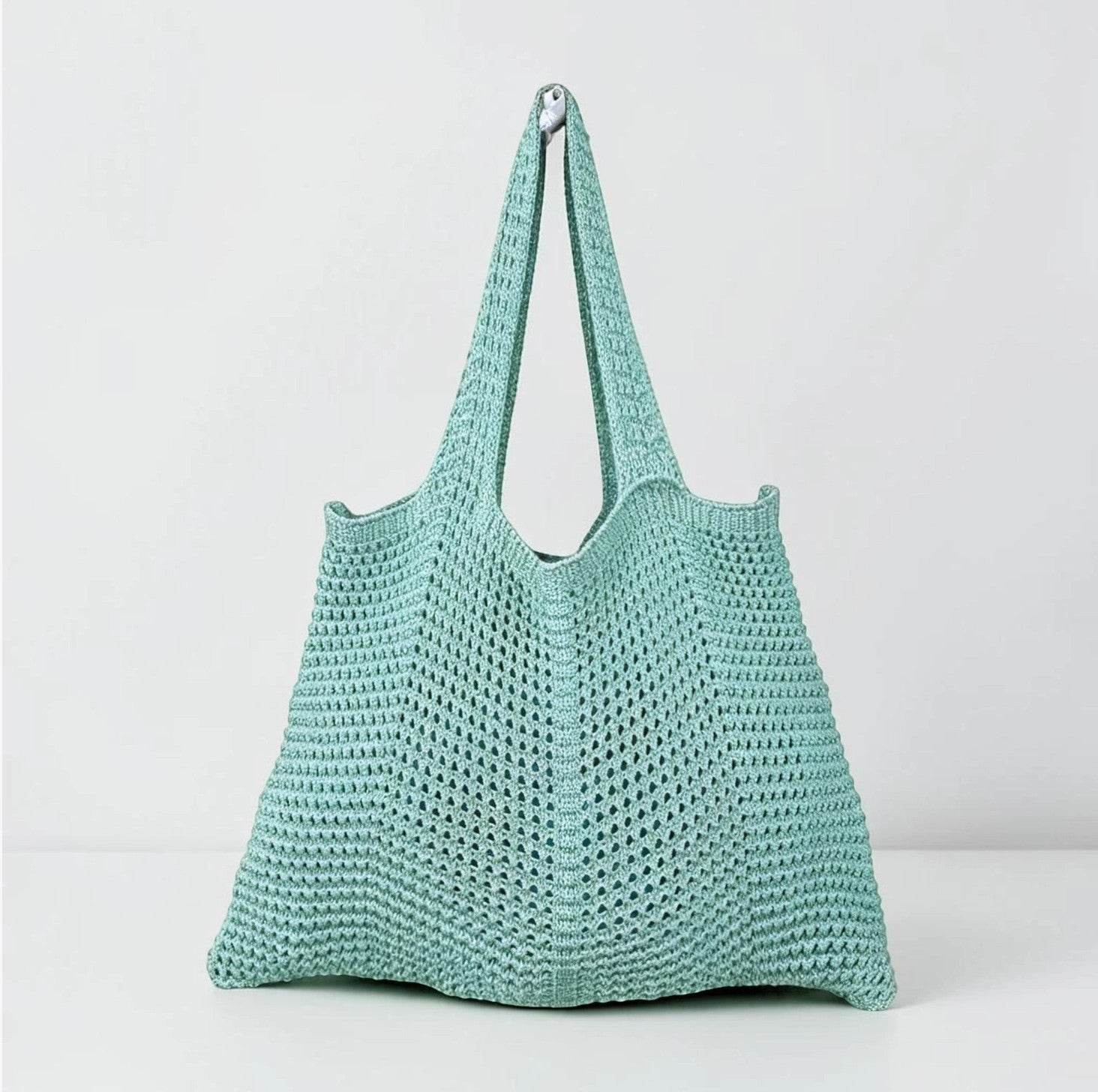 Sac de plage en crochet à motifs ajourés - Coton