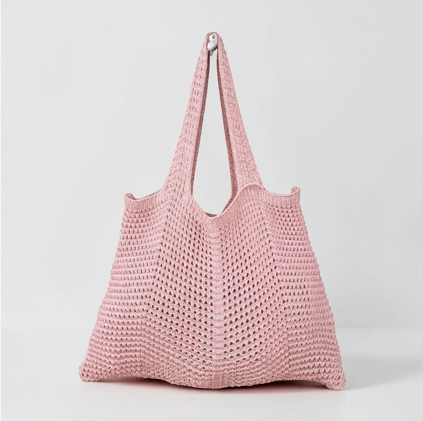 Sac de plage en crochet à motifs ajourés - Coton