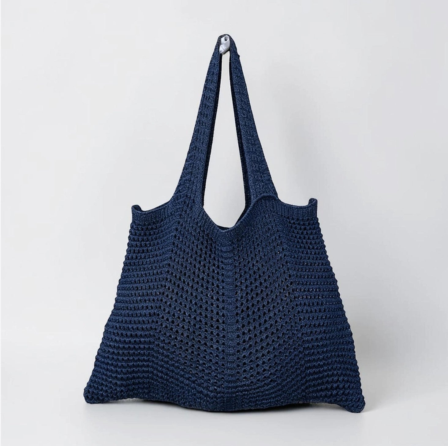 Sac de plage en crochet à motifs ajourés - Coton