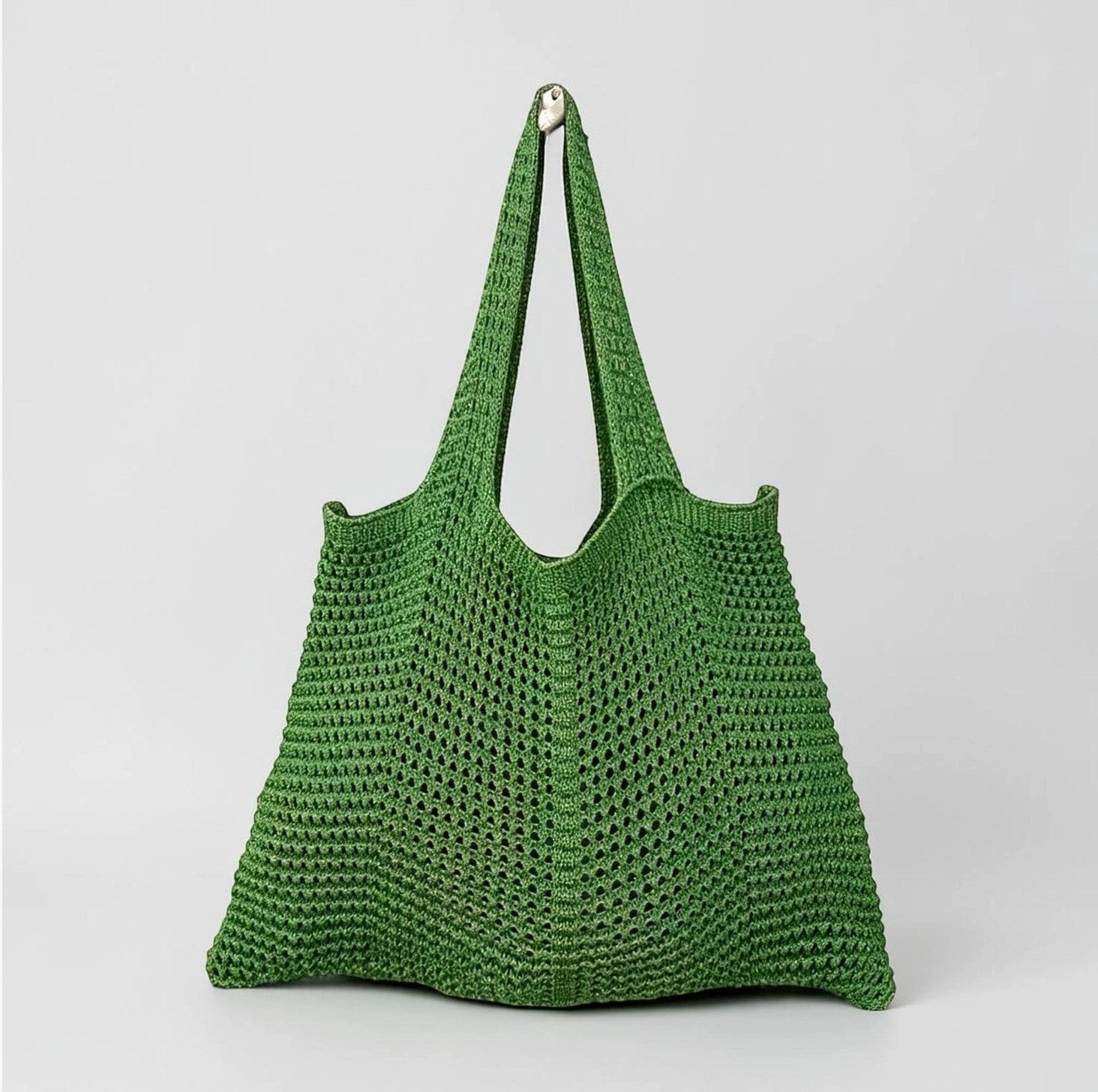 Sac de plage en crochet à motifs ajourés - Coton