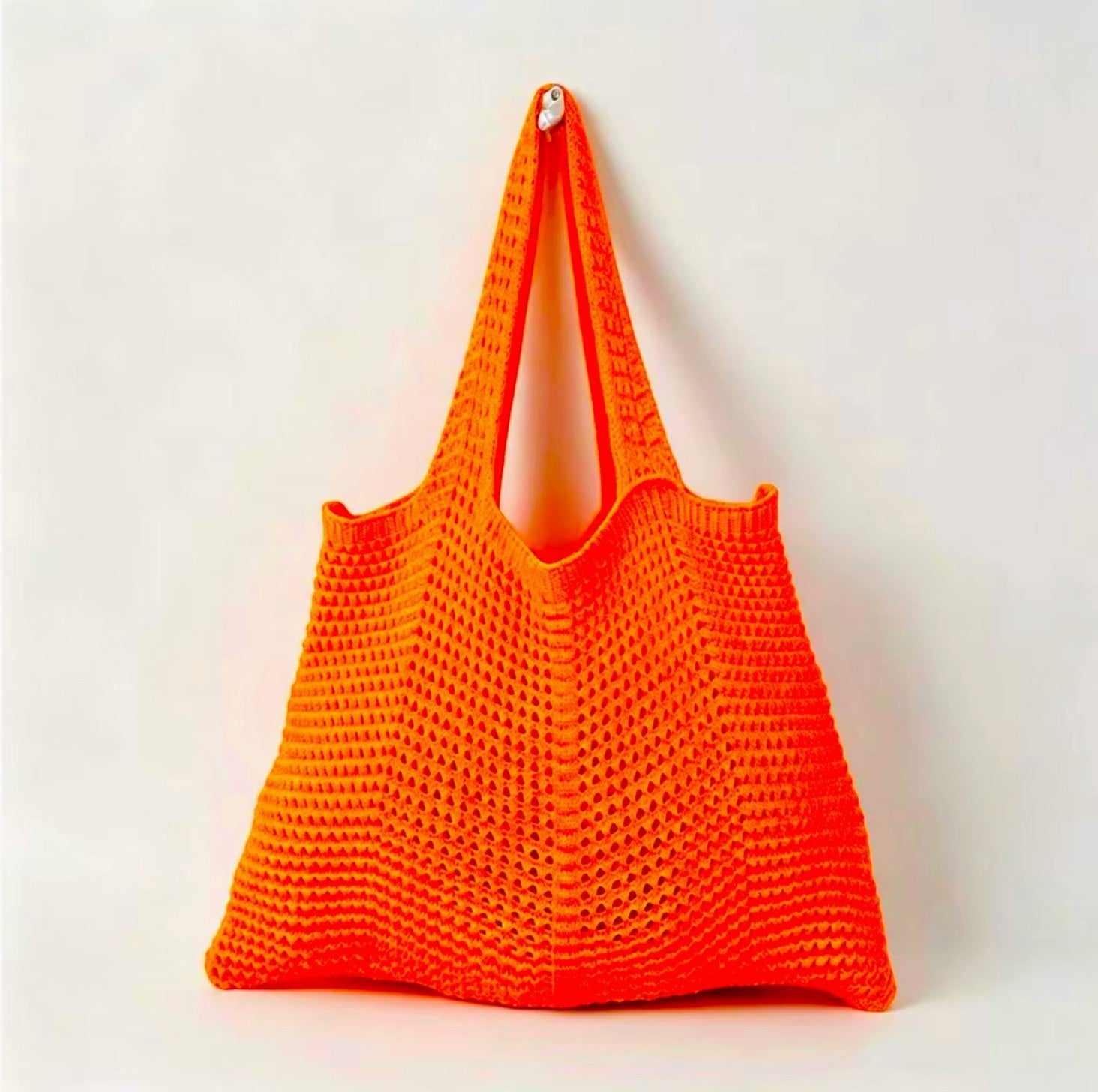 Sac de plage en crochet à motifs ajourés - Coton