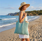 Sac de plage en crochet à motifs ajourés - Coton