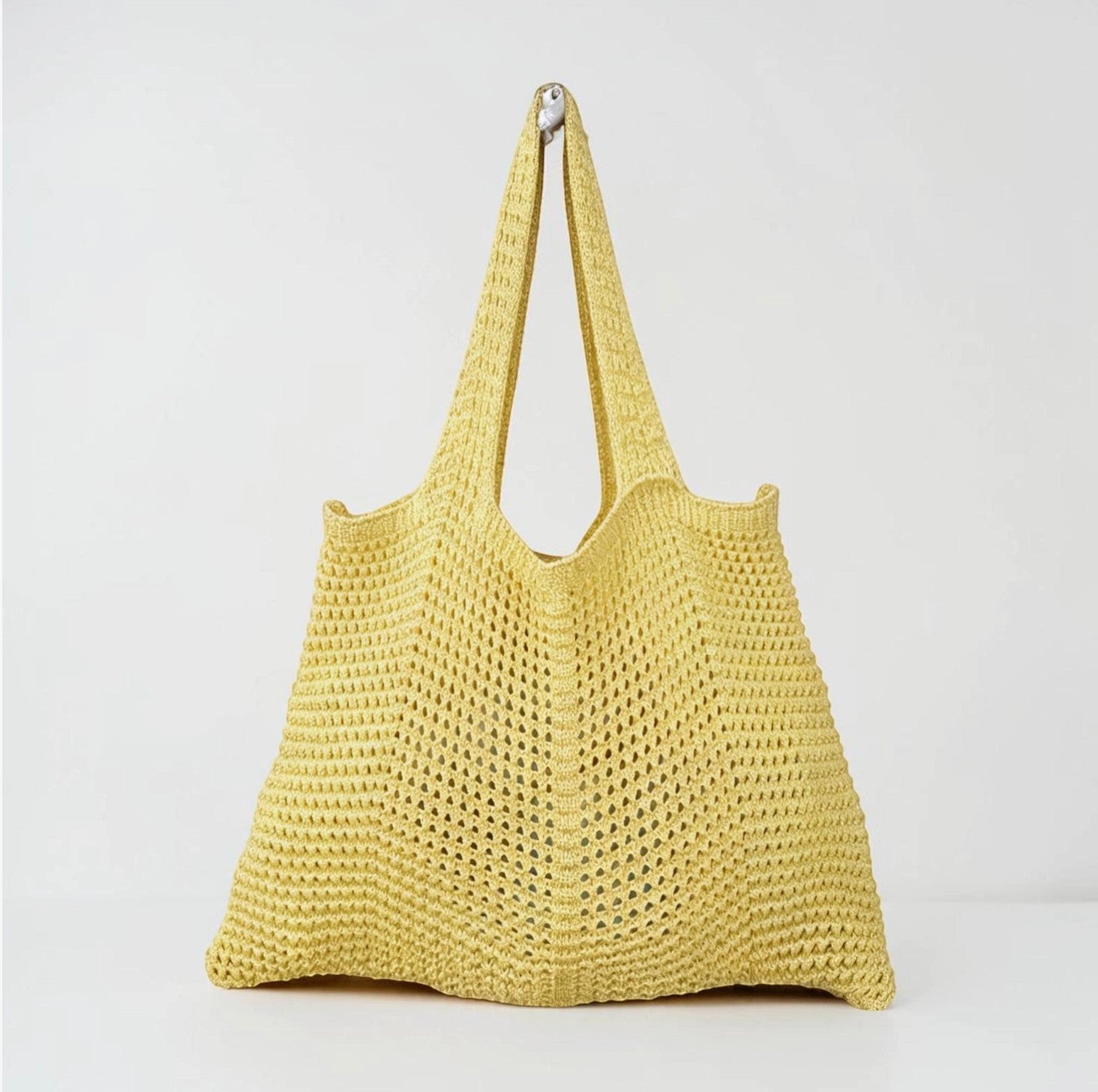 Sac de plage en crochet à motifs ajourés - Coton