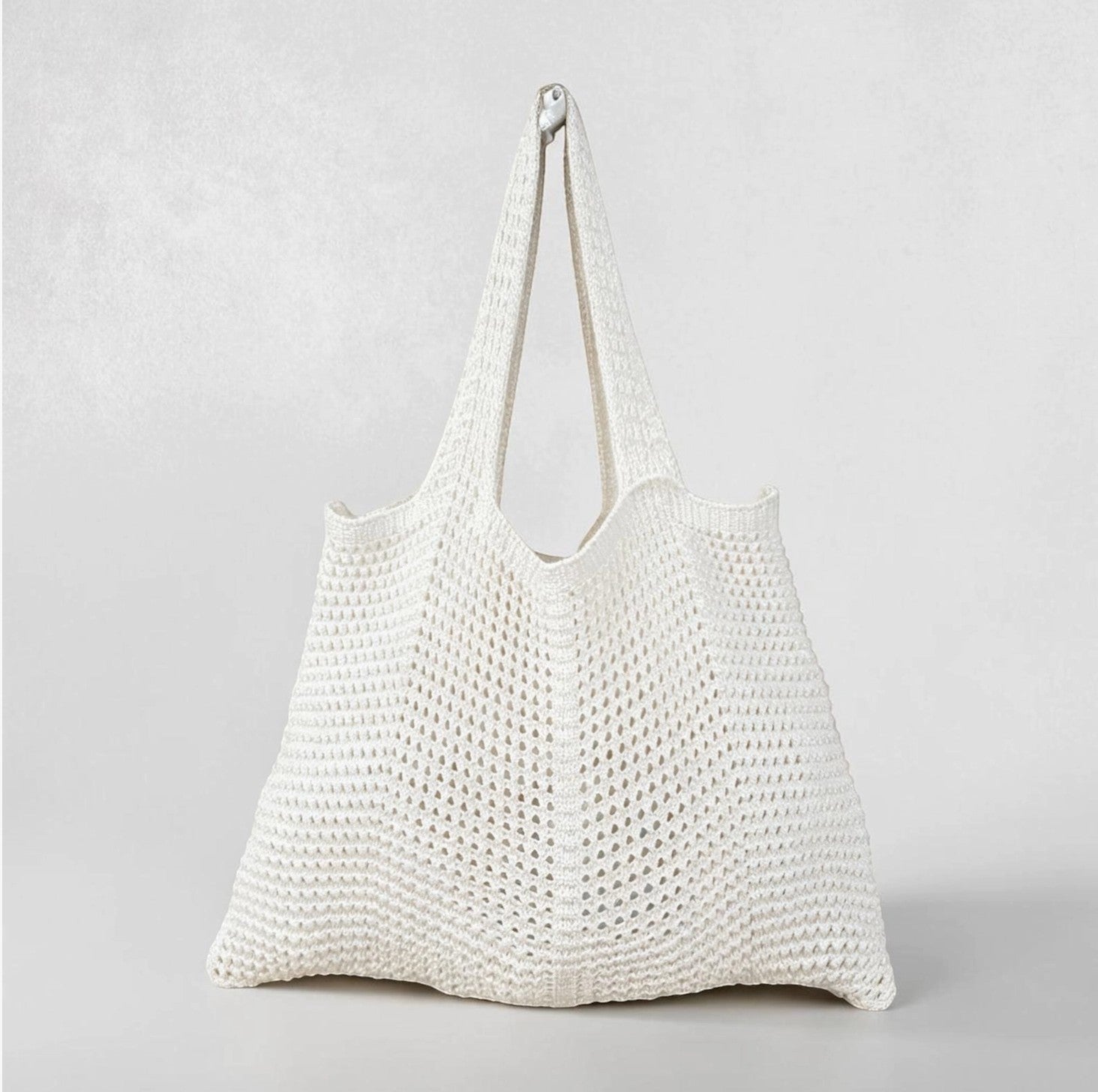 Sac de plage en crochet à motifs ajourés - Coton