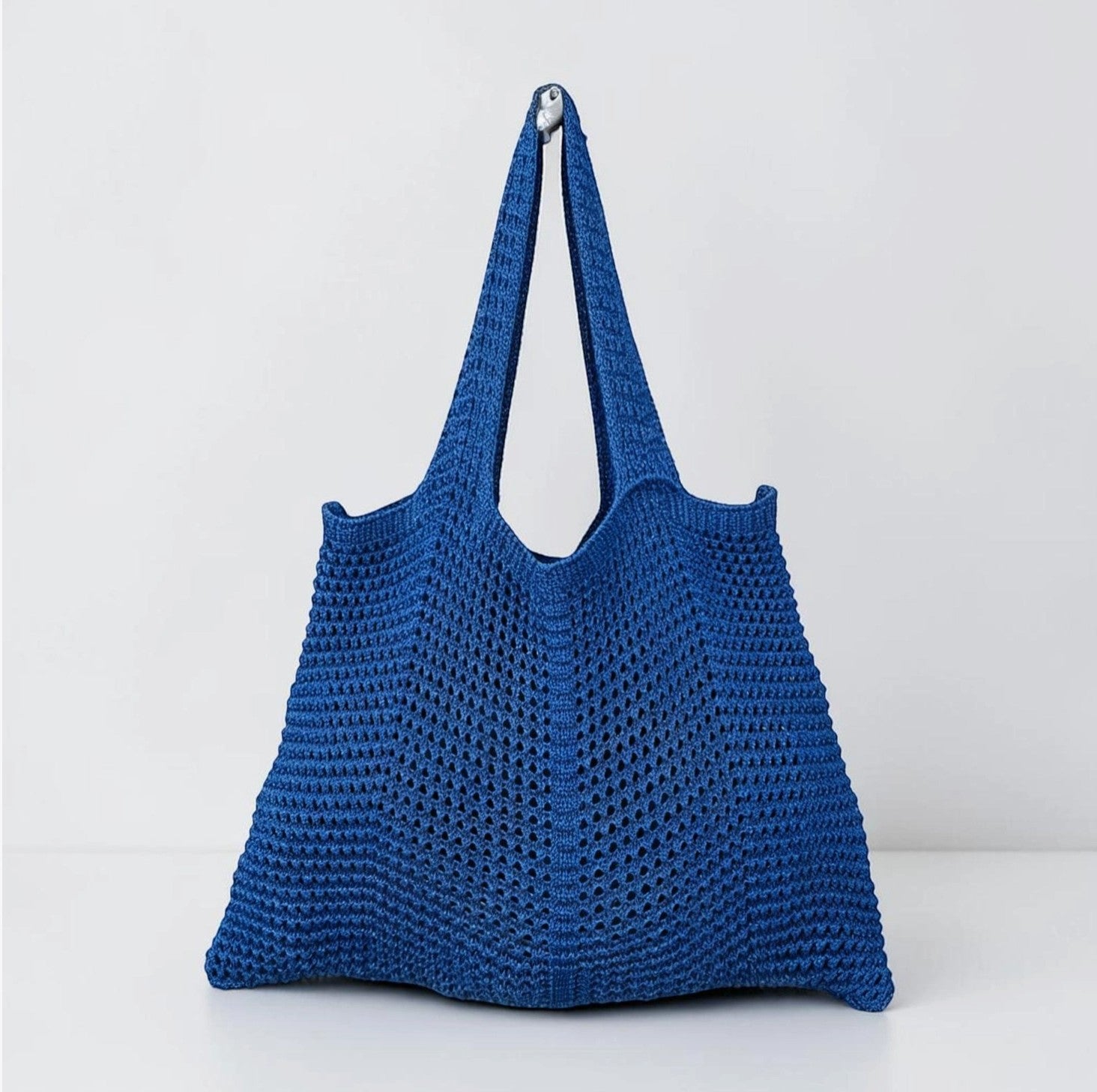 Sac de plage en crochet à motifs ajourés - Coton