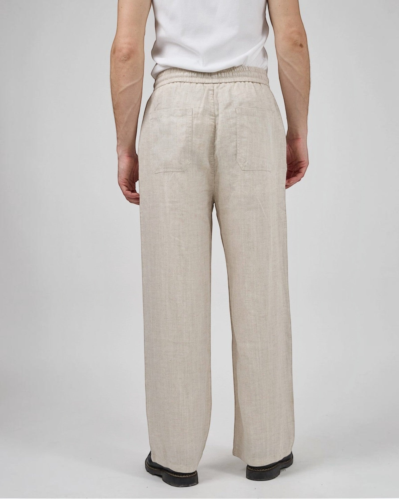 Pantalon homme en lin à taille élastique avec cordon de serrage - Pantalon - Top Monday