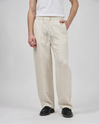 Pantalon homme en lin à taille élastique avec cordon de serrage - Pantalon - Top Monday