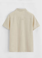 Ensemble chemise short décontracté beige marron Frilivin
