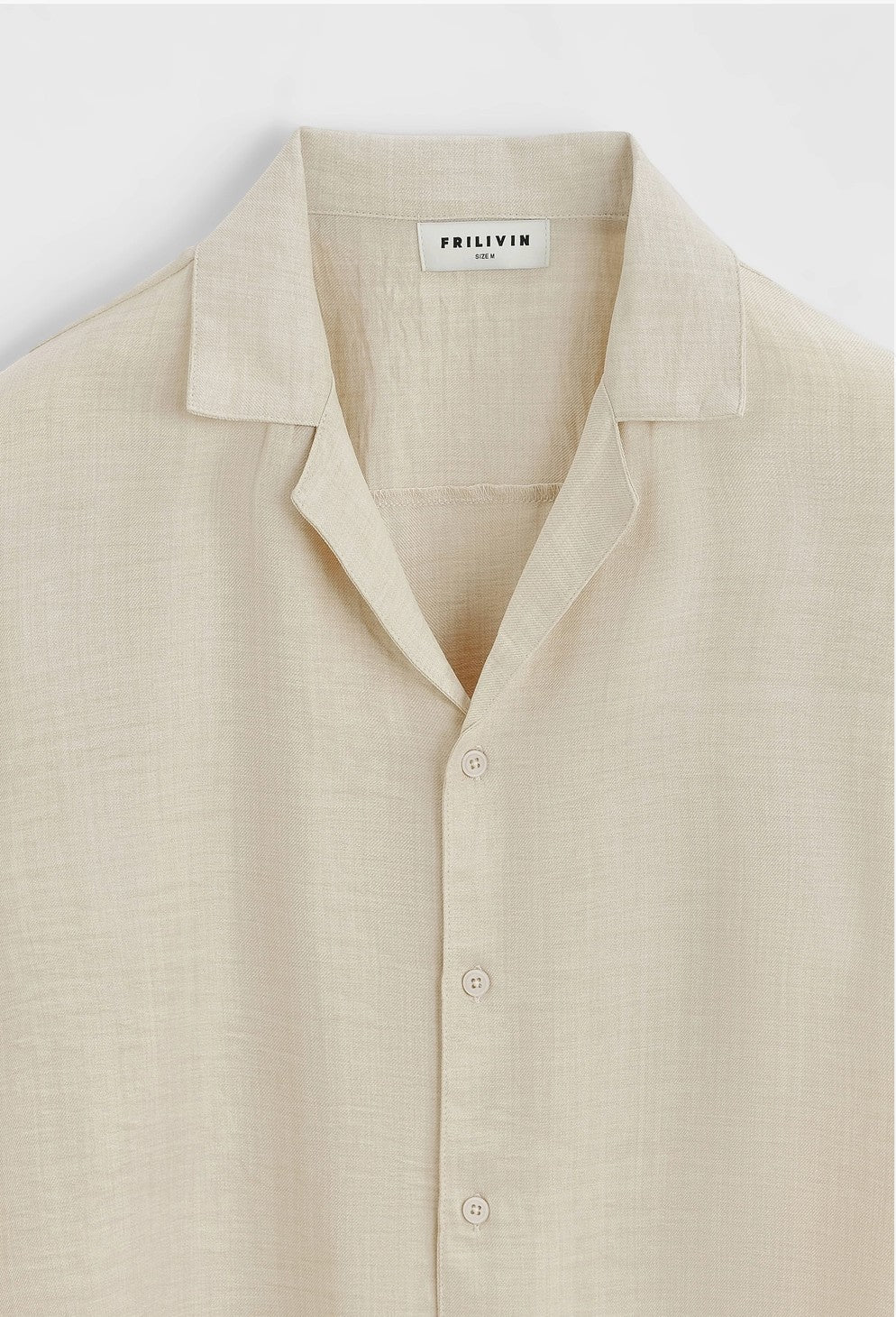 Ensemble chemise short décontracté beige marron Frilivin