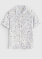 Ensemble chemise short à motif fleuri