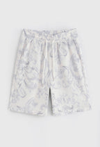Ensemble chemise short à motif fleuri