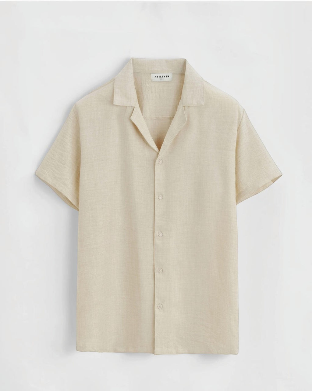 Ensemble chemise short décontracté beige marron Frilivin - Pantalon - Frilivin
