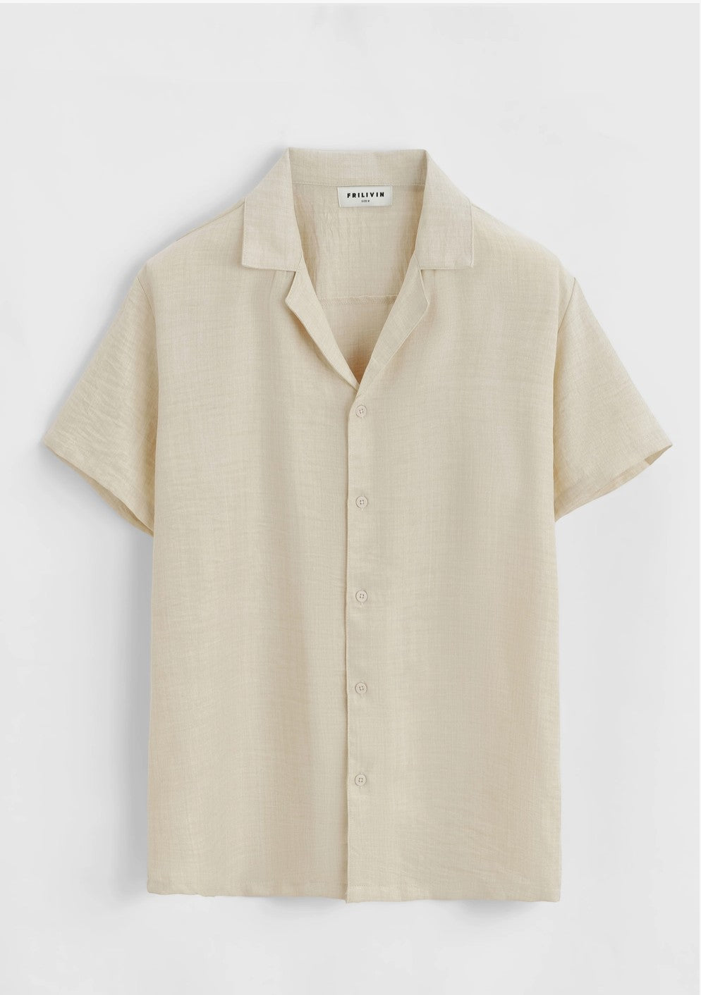 Ensemble chemise short décontracté beige marron Frilivin