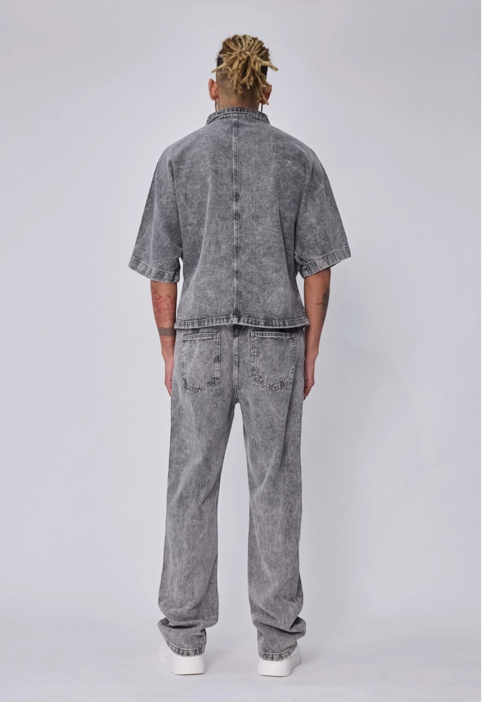 Ensemble coordonné denim gris Frilivin