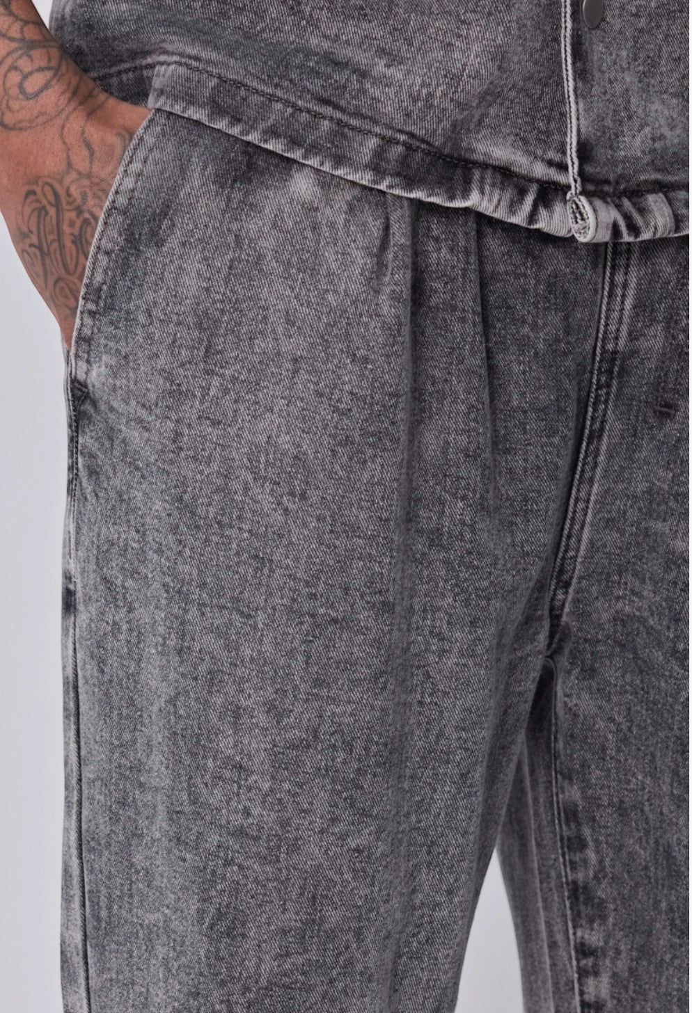 Ensemble coordonné denim gris Frilivin