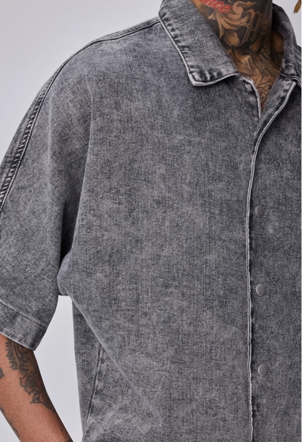 Ensemble coordonné denim gris Frilivin