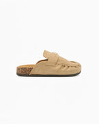 Mules en daim bijoux étoile semelle liège INIA - Chaussures - INIA