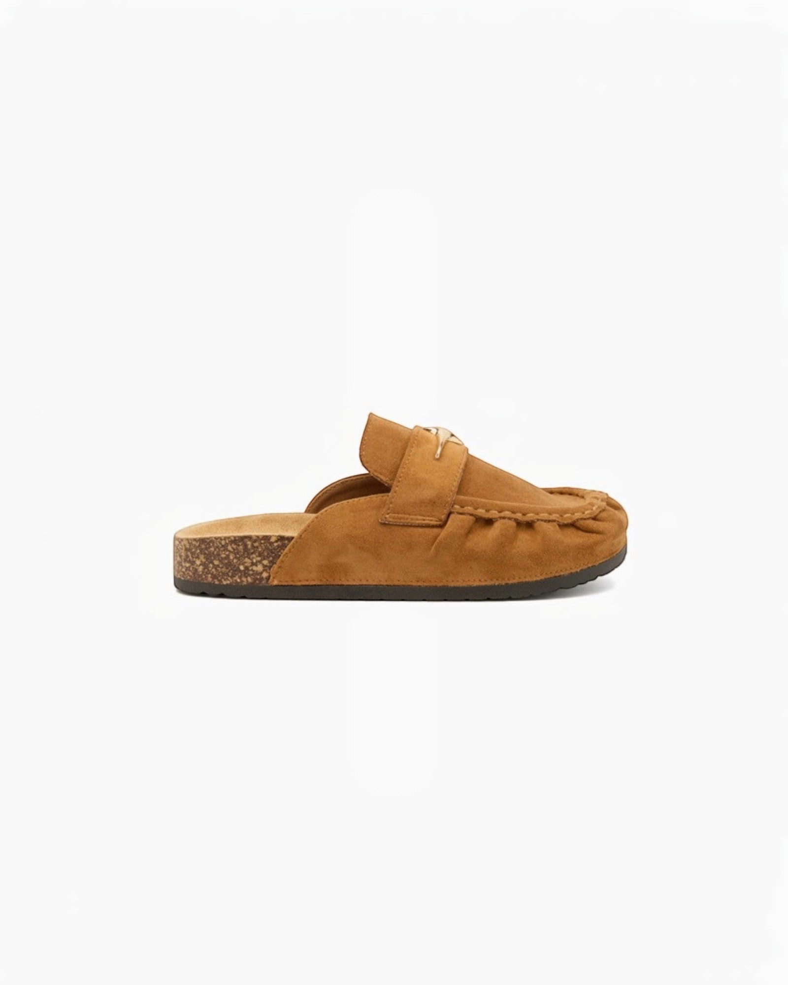 Mules en daim bijoux étoile semelle liège INIA - Chaussures - INIA