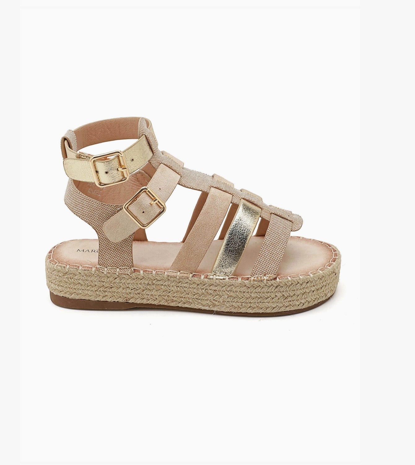 Sandales gladiator brides multicolores semelle corde IDEALSHOES