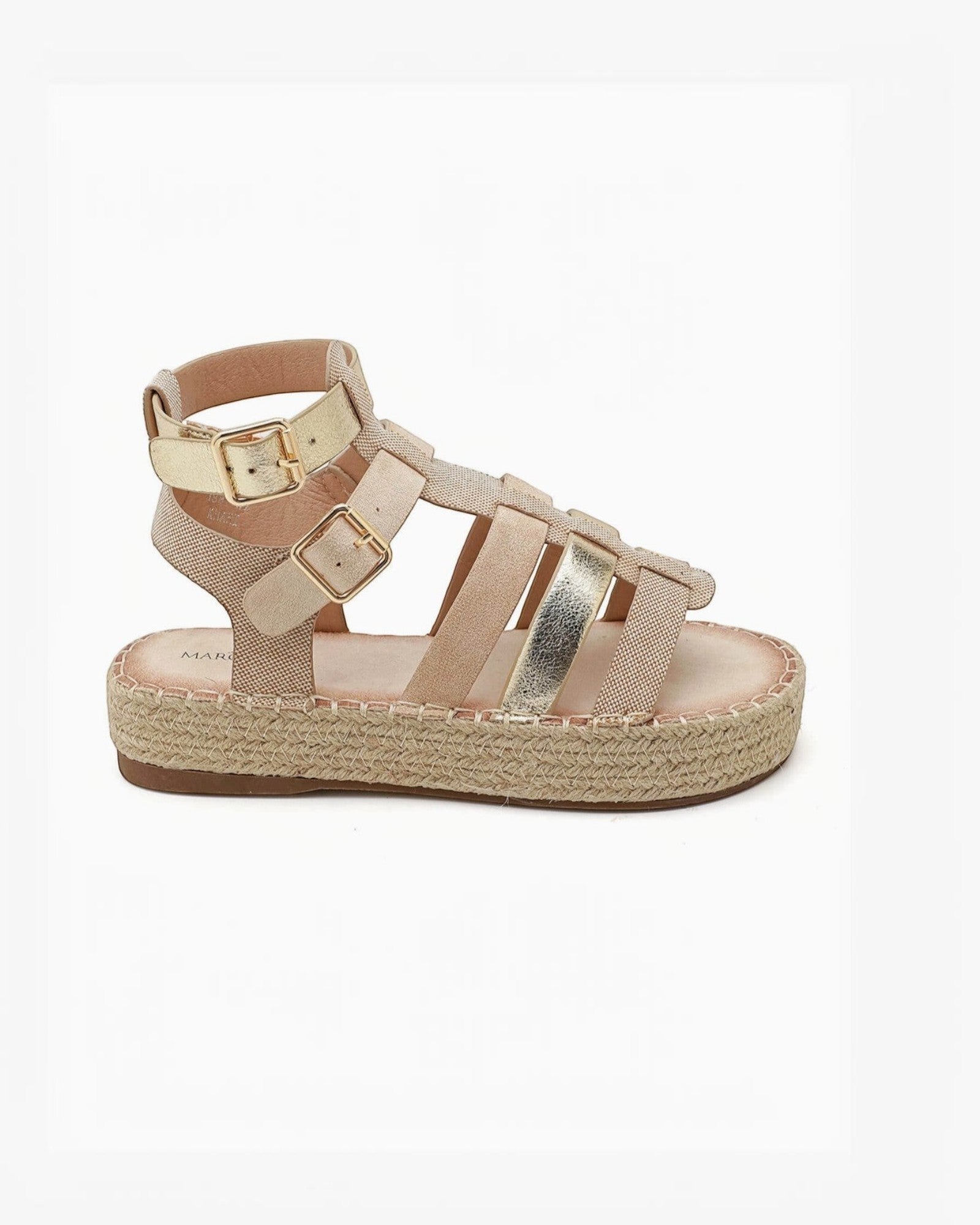 Sandales gladiator brides multicolores semelle corde IDEALSHOES