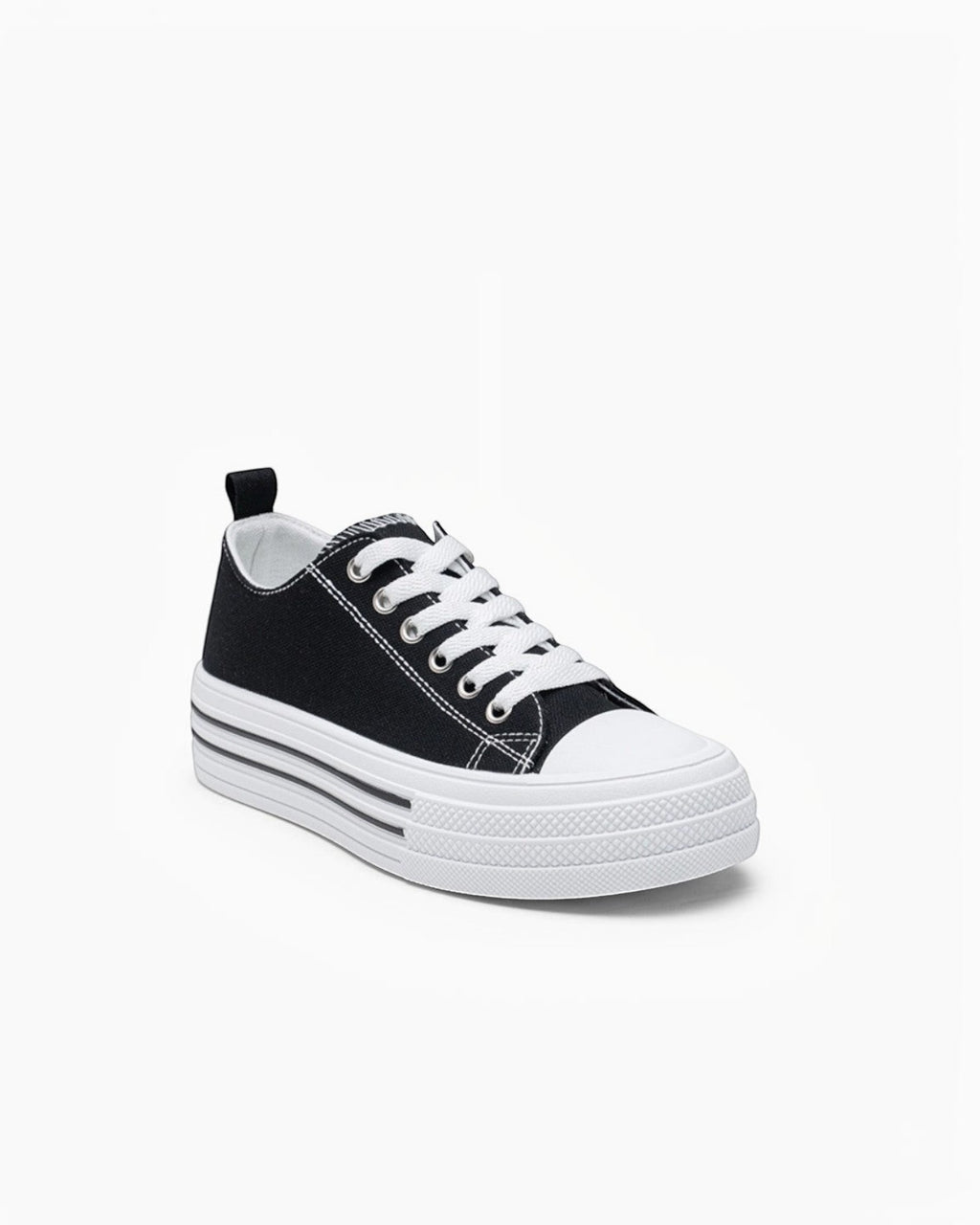 Baskets en Toile à Plateforme Rayée Graphique - Chaussures - LADY GLORY