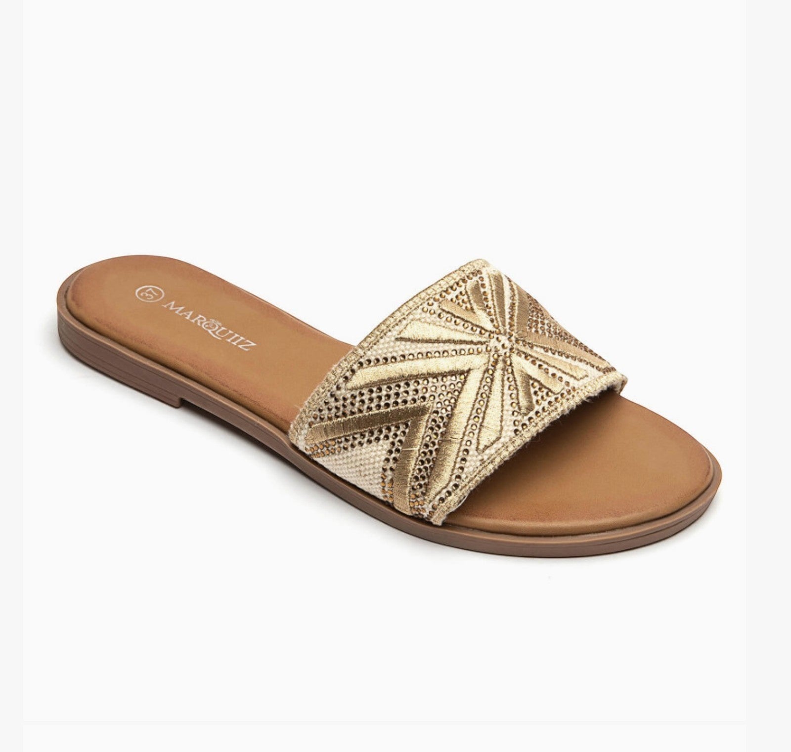 Sandales Plates à Bride Brillante IDEALSHOES