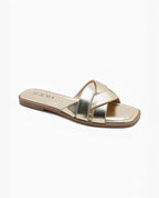 Sandales plates en cuir tressé pour femme - Chaussures - JOIA