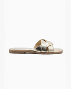 Sandales plates en cuir tressé pour femme - Chaussures - JOIA