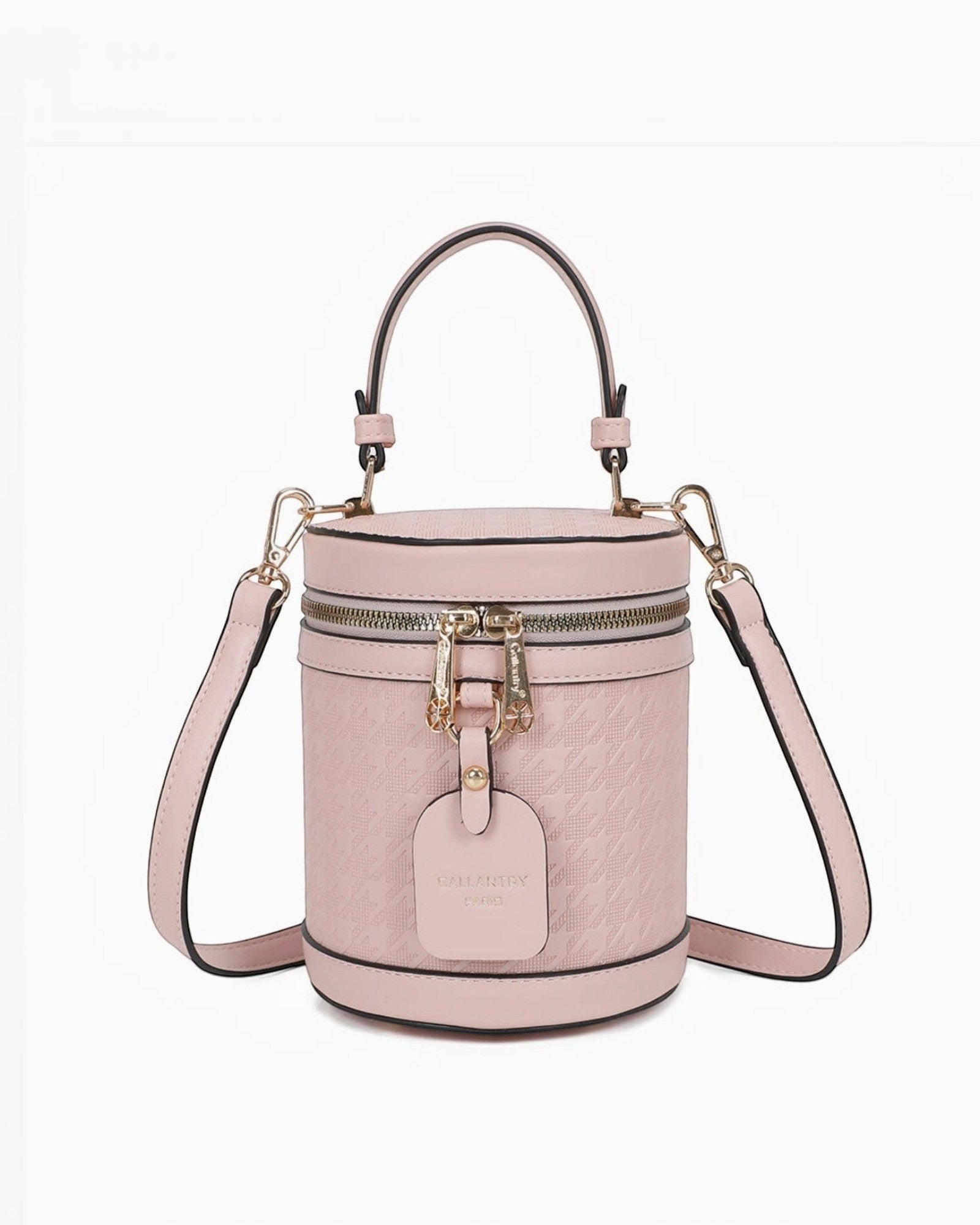 Sac seau cylindrique en cuir pour femme