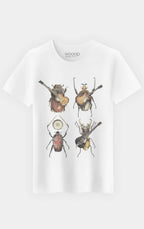 T-shirt Blanc Homme Beetles WOOOP