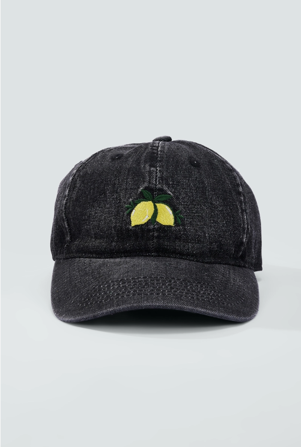 Casquette en coton avec broderie citrons