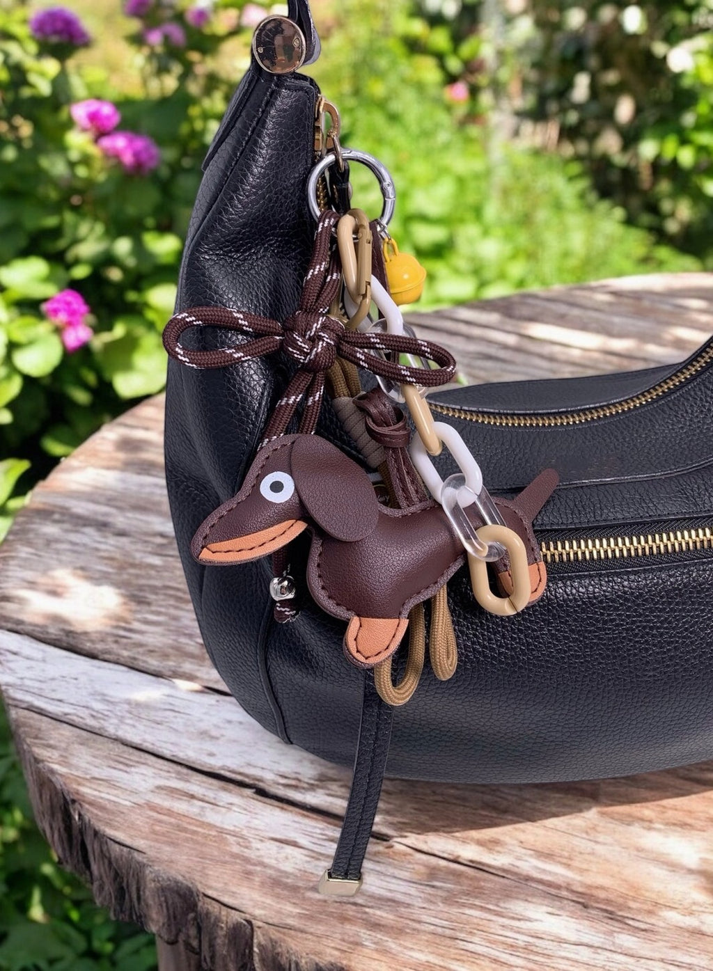 Grigri Sac & Porte-clé Chien et Clochette ÉLINE L'ATELIER
