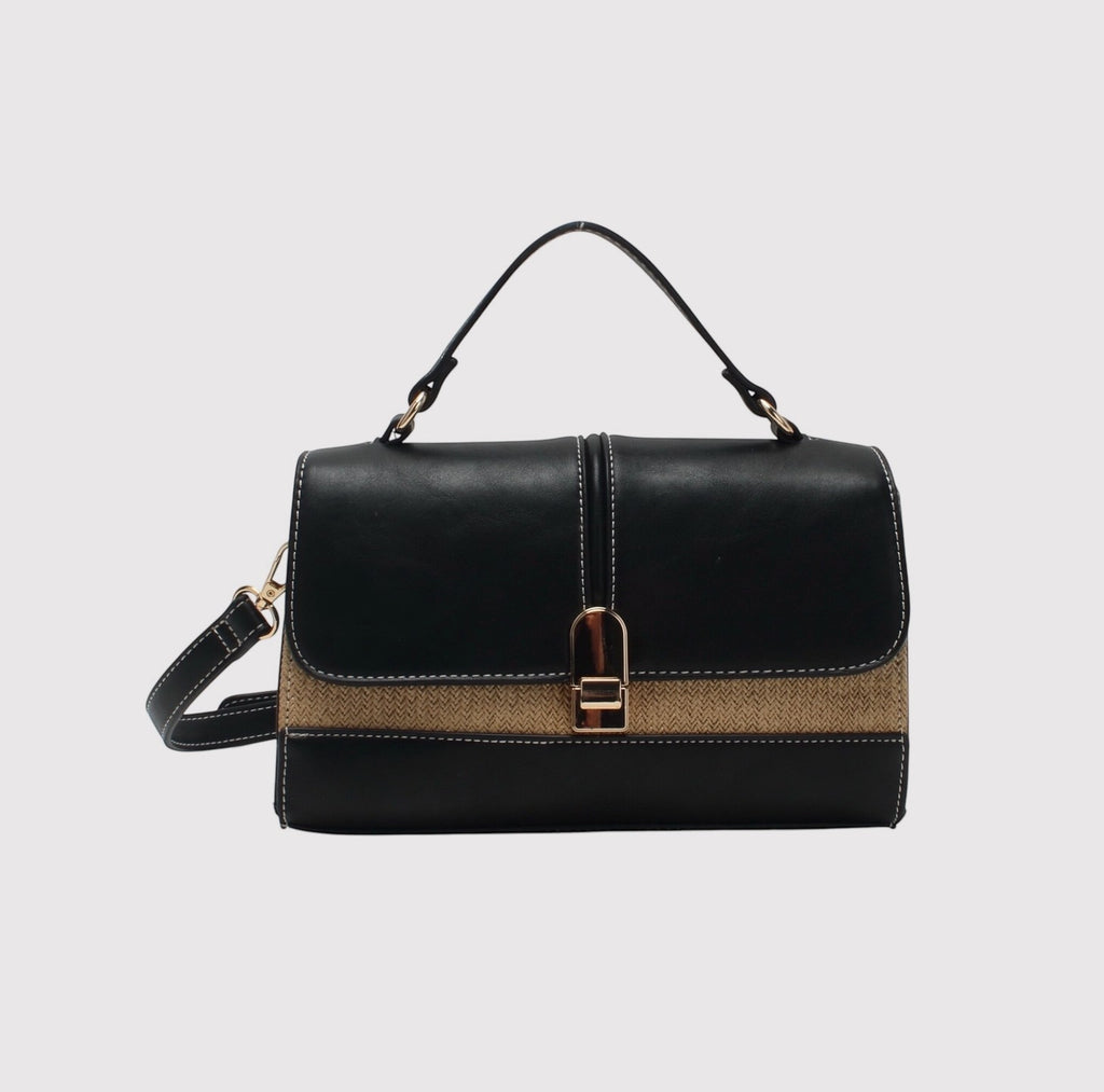 Sac Bandoulière Bi-Matière Fermoir à Pression BESTINI
