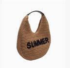 Sac porté poignet et épaule effet paille SUMMER BESTINI