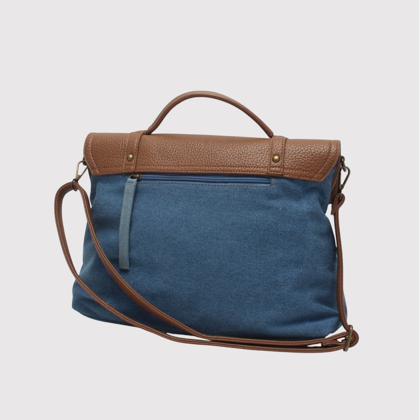 Sac bandoulière amovible bi-matière jean BESTINI