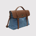 Sac bandoulière amovible bi-matière jean BESTINI