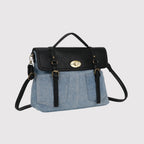 Sac bandoulière amovible bi-matière jean BESTINI