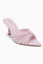 Mule à talon fin à brides plissées JOIA PARIS