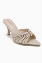 Mule à talon fin à brides plissées JOIA PARIS